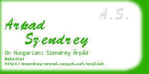 arpad szendrey business card